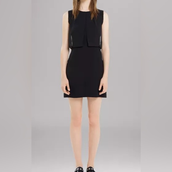 Sandro Paris Rihan Sleeveless Black Mini Dress | Size 1 - Picture 1 of 7
